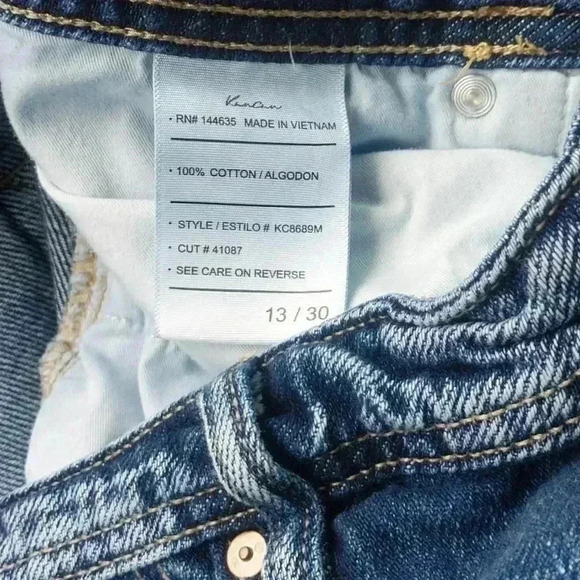 KanCan High Waisted Rise Distressed Denim Cut Off Jean Shorts Size 13 - Picture 4 of 6